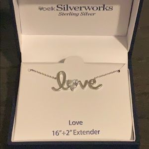 Love Script with Cubic Zirconium Necklace